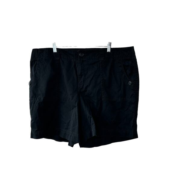 Lane Bryant 100% Cotton Black Shorts Women's Size 18 Inseam 7.5" - Picture 3 of 6